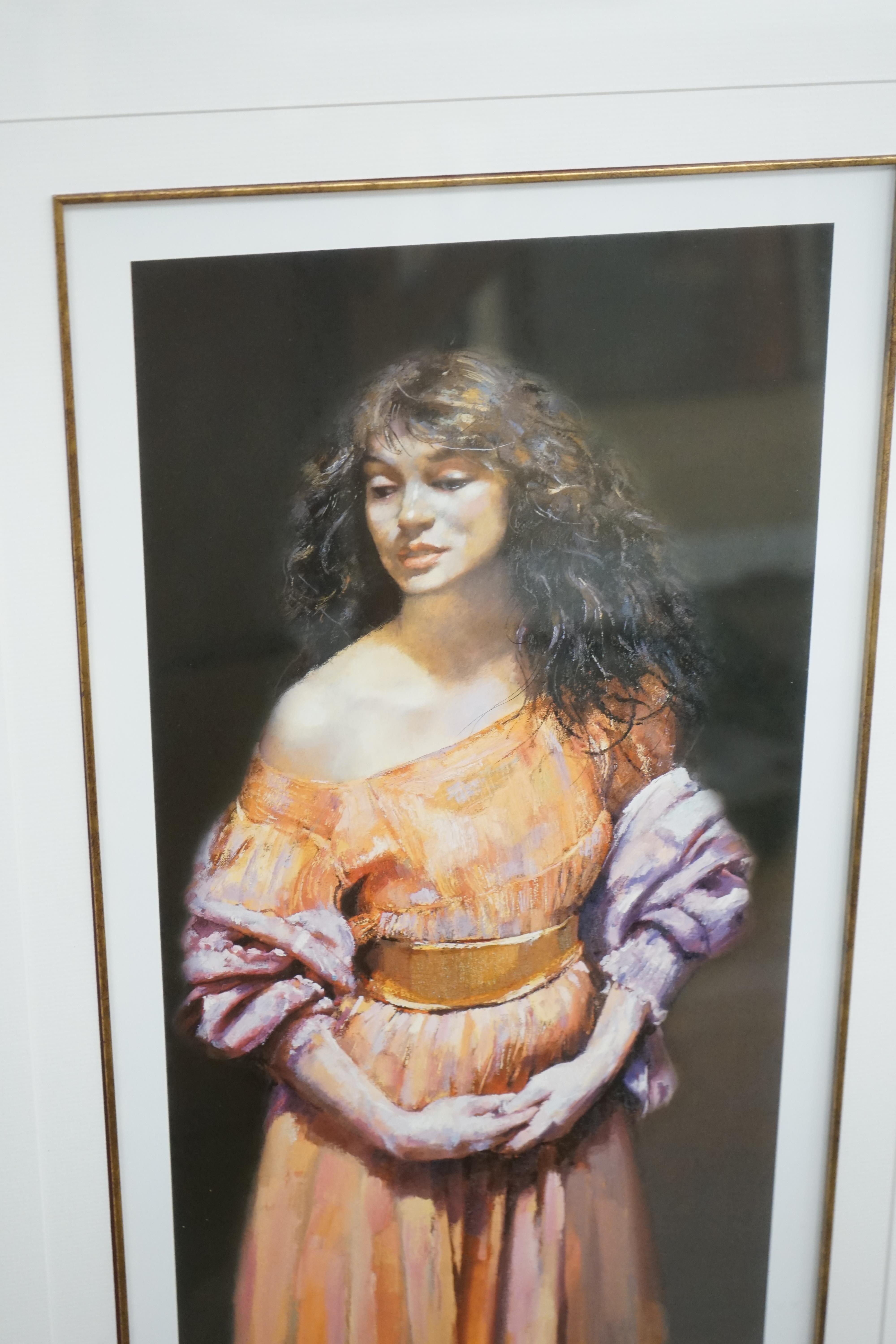 Robert Lenkiewicz (1941-2002), offset lithograph, 'Karen standing' (Study of Karen), blind stamp signature, title in pencil, 14/500, 72 x 25cm. Condition - good